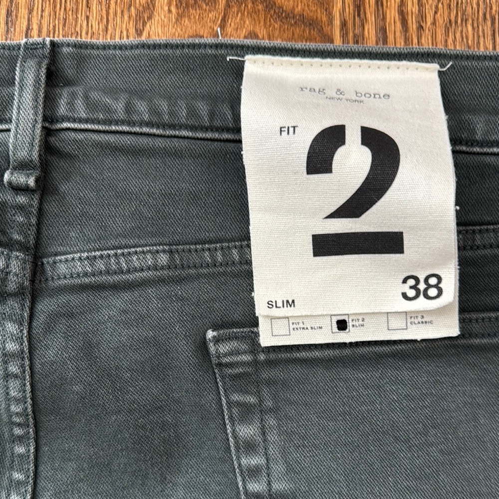 Rag & Bone Gray Slim Jeans with Faded Texture